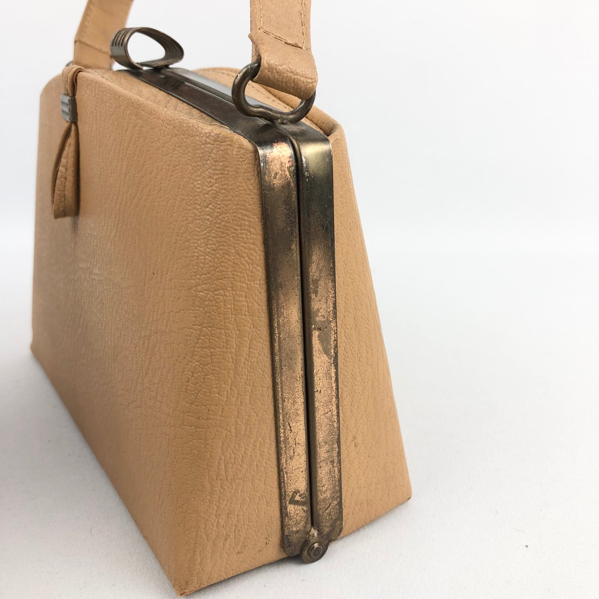 Vintage Brown Leather Top Handle Bag 1950s Style Brown Leather Purse Brown  Leather Doctor Bag Minimalist Purse Simple Brown Handbag - Etsy