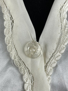 Original 1930's Satin and Net Dickie Blouse - Bust 32 33 34