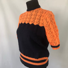 Load image into Gallery viewer, RESERVED FOR CAMIELLE DO NOT BUY - Reproduction 1940s Navy and Orange Jumper - B40 42
