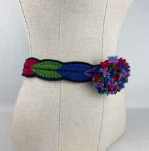 Load image into Gallery viewer, 1940&#39;s Style Felt Belt in Red, Pink, Blue and Green Made From a 1941 Pattern Using Pure Wool Felt - 28.5&quot; Waist 29&quot;&quot;
