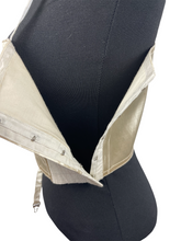 Load image into Gallery viewer, Original 1920&#39;s Flapper Cream Satin Binder Bra with Boning - True Vintage Underwear - Bust 34&quot;
