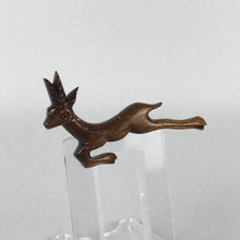 Load image into Gallery viewer, 1940s 1950s Vintage Wooden Leaping Stag Brooch - Prancing Deer Pin
