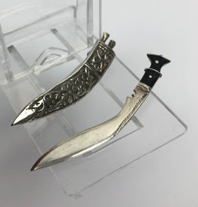 1940s Silver Sword and Scabbard Brooch