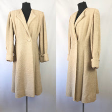Load image into Gallery viewer, Original 1940s Thick Boucle Wool Coat in Cream - Bust 38
