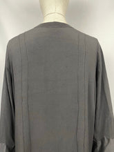 Load image into Gallery viewer, Original 1920s 1930s Black Edge to Edge Coat with Chevron Detail - Bust 38&quot;
