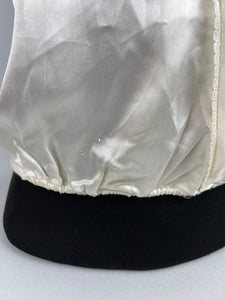 Original 1930's Satin and Net Dickie Blouse - Bust 32 33 34