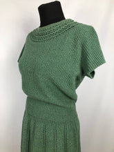 Load image into Gallery viewer, 1950s Sage Green Three Piece Acrylic Knit Set By Orlon - Bust 38 40
