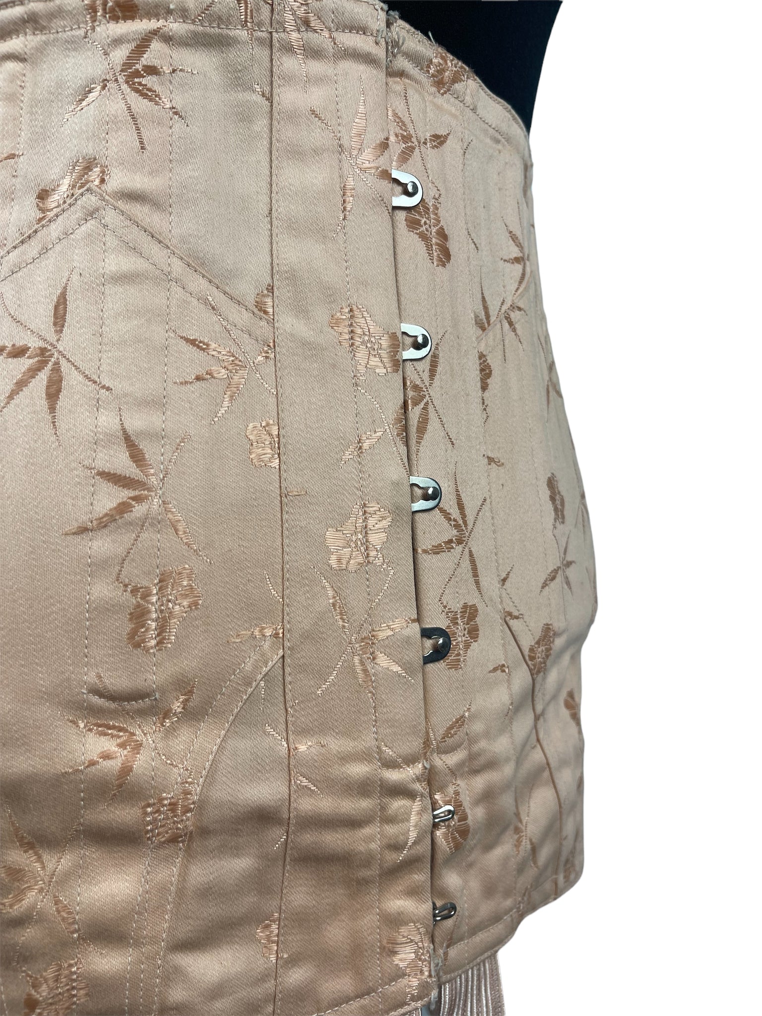 Original 1940s Twilfit Pink Brocade Girdle/Hip Corset, Waist 34”, Hip 42”.  – Jefory Clothing