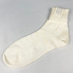 Original 1930s 1940s British Made Cream Cotton Rayon Socks - St Margaret by Corah's of Leicester