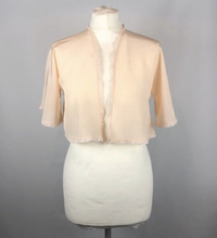 Load image into Gallery viewer, 1930s 1940s Pale Peach Rayon Bed Jacket - B36
