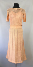 Load image into Gallery viewer, Original 1930s Crochet Skirt and Top Set - B34
