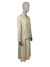 Load image into Gallery viewer, Original 1930&#39;s Pure Silk Suit - Smart Piece with Mother Of Pearl Buttons - 36-26-38
