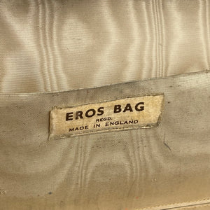 Fabulous Original 1950's Deep Red Studded Box Bag by Eros - Fabulous Vintage Bag *