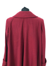 Load image into Gallery viewer, 1940s 11011 True Volup Burgundy Wool Coat by Windsmoor - Bust 48&quot; 50&quot;
