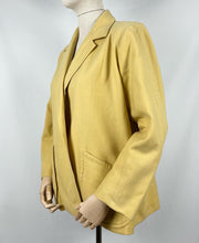 Load image into Gallery viewer, Original 1940s Pure Wool Swing Jacket In Soft Mustard Shade with Pockets - Bust 38 40 42
