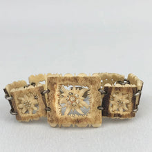 Load image into Gallery viewer, Vintage 1930s 1940s Carved Edelweiss Bracelet
