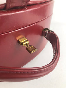 Original 1950s Red Faux Leather Vanity Case - Fabulous Box Bag
