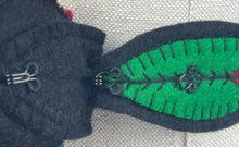 Load image into Gallery viewer, 1940&#39;s Style Colourful Felt Belt in Red, Green, Yellow and Blue Made From a 1941 Pattern Using Pure Wool Felt - Waist 29&quot;
