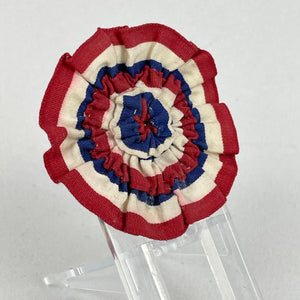 Original 1930's King George VI Coronation Rosette Pin - Patriotic Pin