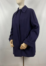 Load image into Gallery viewer, Original 1940s Navy Blue Swing Jacket - Bust 38 40 42
