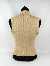 Load image into Gallery viewer, REPRODUCTION 1940s 1950s Hand Knitted Waistcoat - Bust 34 35 36
