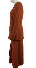Load image into Gallery viewer, Original 1930s Chestnut Tweed Walking Suit - Exquisite Colour - Bust 34 35 36

