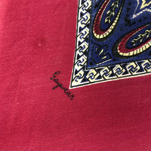 Load image into Gallery viewer, 1940s Gaywear Burgundy Crepe Scarf with Paisley Design
