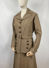Load image into Gallery viewer, Reproduction Volup 1930s Brown Check Belted Walking Suit for a 44-36-46
