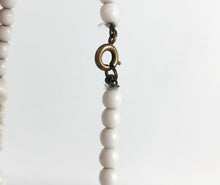 Load image into Gallery viewer, 1940s 1950s White Glass Necklace With Unusual Shaped Beads
