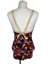 Load image into Gallery viewer, Original 1930&#39;s Autumnal Floral Woollen Swimsuit - Vintage Swimwear - Bust 34 36

