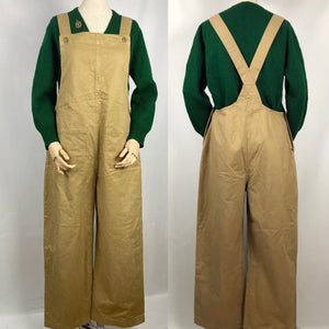 REPRODUCTION Women's Land Army Dungarees - Waist 36