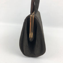 Load image into Gallery viewer, 1940s 1950s Chocolate Brown Corde Style Handbag
