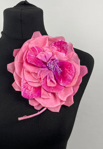 Original 1930s Large Pink Floral Corsage - Beautiful True Vintage Accessory