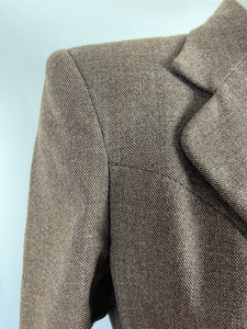 Original 1940s CC41 Brown Wool Suit - Bust 35 36