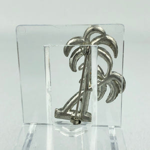 Vintage Green and Clear Paste Palm Tree Brooch
