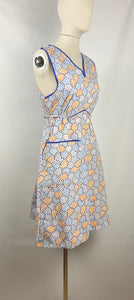 1940s Floral Cotton Apron - Would Make A Great Summer Dress - Bust 34 35 36 *