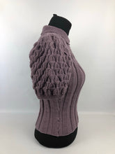 Load image into Gallery viewer, Reproduction 1940s Rib and Cable Knit Jumper in Pure Merino - B34 36 38
