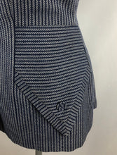 Load image into Gallery viewer, 1940s Blue and White Herringbone Stripe Wool Jacket - B38
