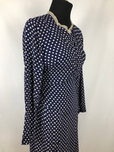 Load image into Gallery viewer, 1940s CC41 Classic Navy and White Polka Dot Dress - Bust 34&quot; 36&quot;
