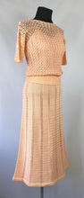 Load image into Gallery viewer, Original 1930s Crochet Skirt and Top Set - B34
