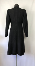 Load image into Gallery viewer, Original 1930s Inky Black Boucle Wool Belted Coat - Bust 36 38
