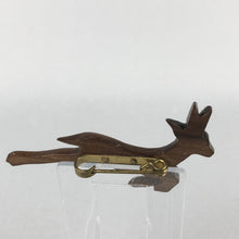 Load image into Gallery viewer, 1940s 1950s Vintage Wooden Leaping Stag Brooch - Prancing Deer Pin
