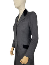 Load image into Gallery viewer, Original 1940&#39;s Charcoal Grey Single Breasted Wool Suit by CF Hoggett &amp; Son - Bust 36
