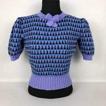 Load image into Gallery viewer, Reproduction 1940s Waffle Stripe Jumper Knitted from a Wartime Pattern - B 38 40 42
