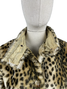 Fabulous Vintage Faux Fur Leopard Print Jacket - Bust 36 38