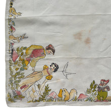 Load image into Gallery viewer, Original 1950&#39;s Crepe Hankie with Snow White Design - Great Gift Idea
