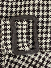 Load image into Gallery viewer, Original 1930s 1940s Brown and Cream Houndstooth Check Three Way Coat - Bust 38 40 42
