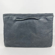 Load image into Gallery viewer, Original 1930&#39;s Midnight Blue Seamed Leather Clutch Bag with Handle  *
