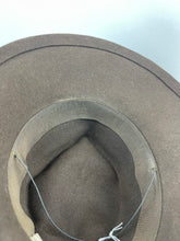 Load image into Gallery viewer, Original 1940&#39;s American Made Dark Brown Felt Fedora with Stripe Trim - Draper Saks
