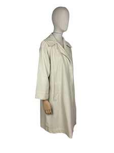 Original 1950's Cream Textured Cotton Lightweight Summer Coat - Bust 40